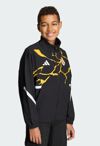 ADIDAS PERFORMANCE Sportjacke 'Real Madrid Avengers Z.N.E. Anthem' in Schwarz: Vorderseite