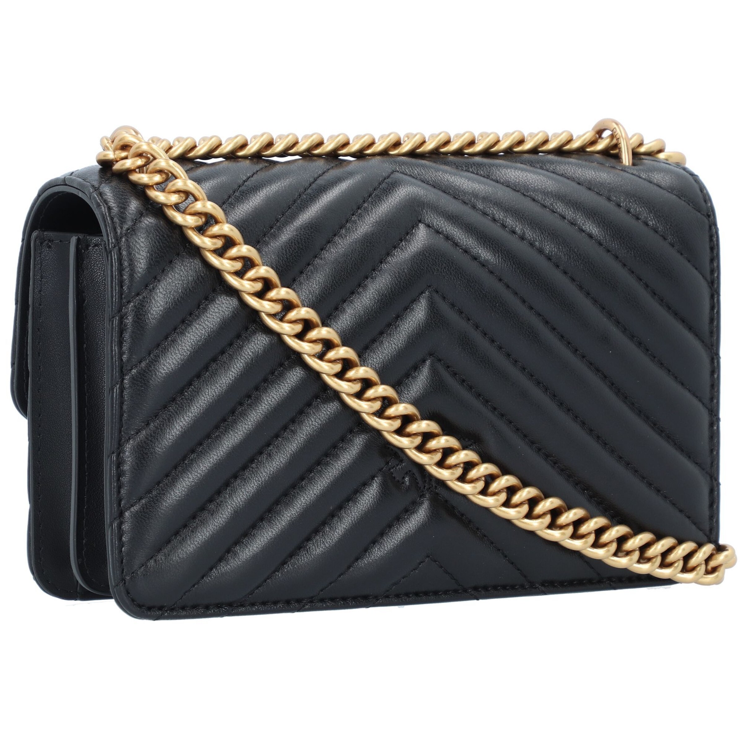 PINKO - Mala de ombro 'Love One' em preto