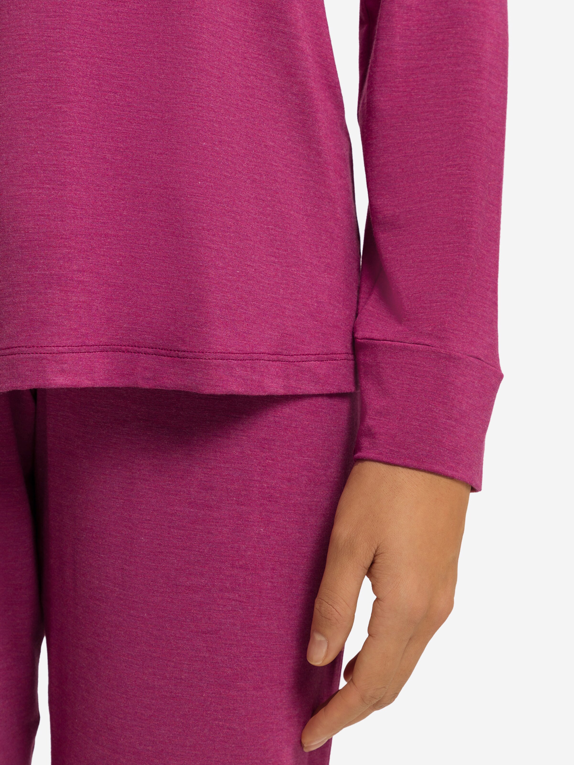 Hanro Pyjama ' Natural Elegance ' in Rood