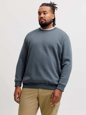 Jack & Jones Plus Mikina 'JJEBRADLEY' – šedá: přední strana