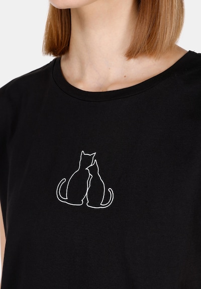 Colin's T-shirt en noir / blanc, Vue avec produit