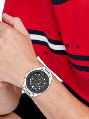 TOMMY HILFIGER Analog watch 'MORGAN' in Silver