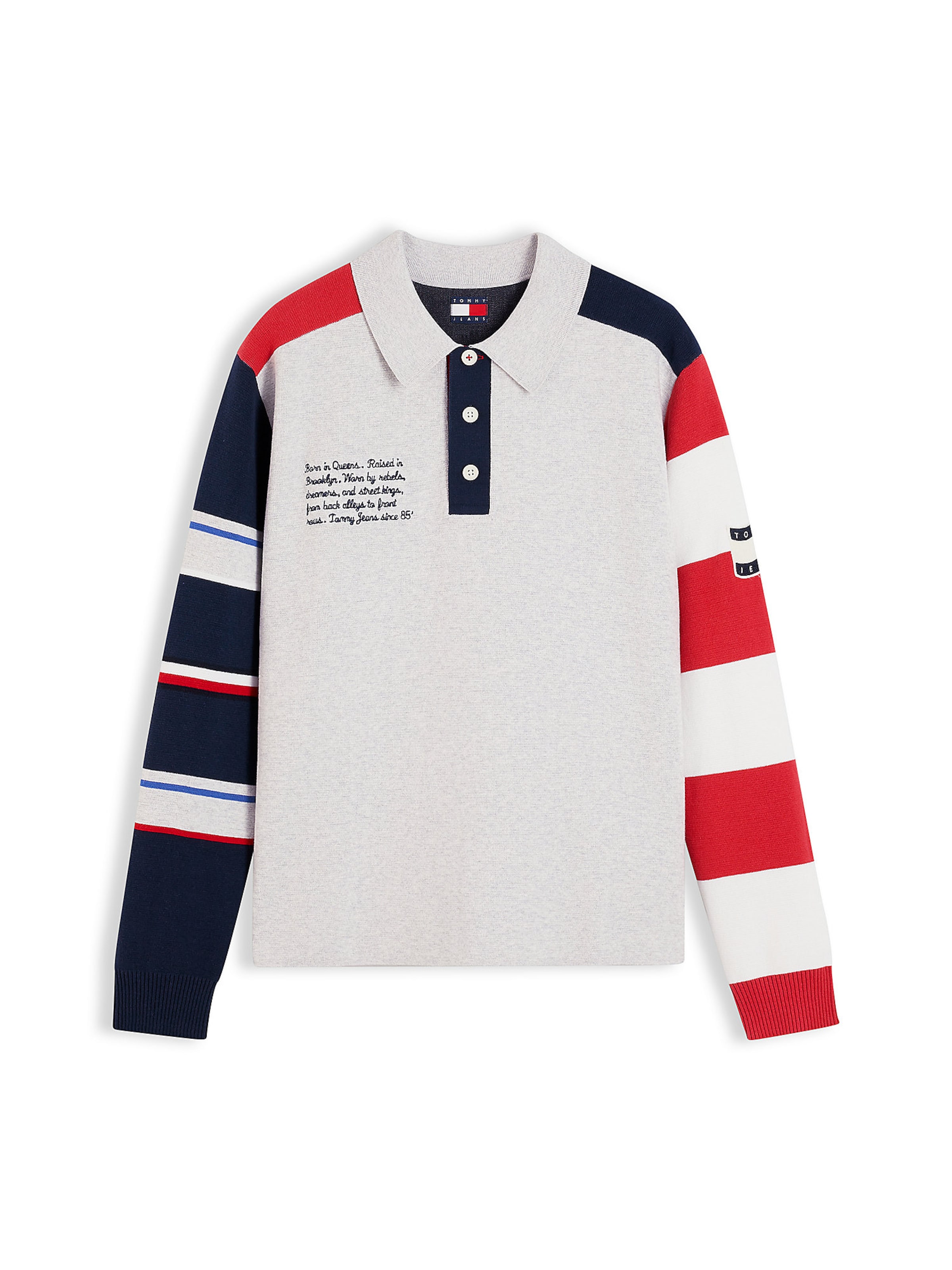 Tommy Jeans Trui in Grijs: voorkant