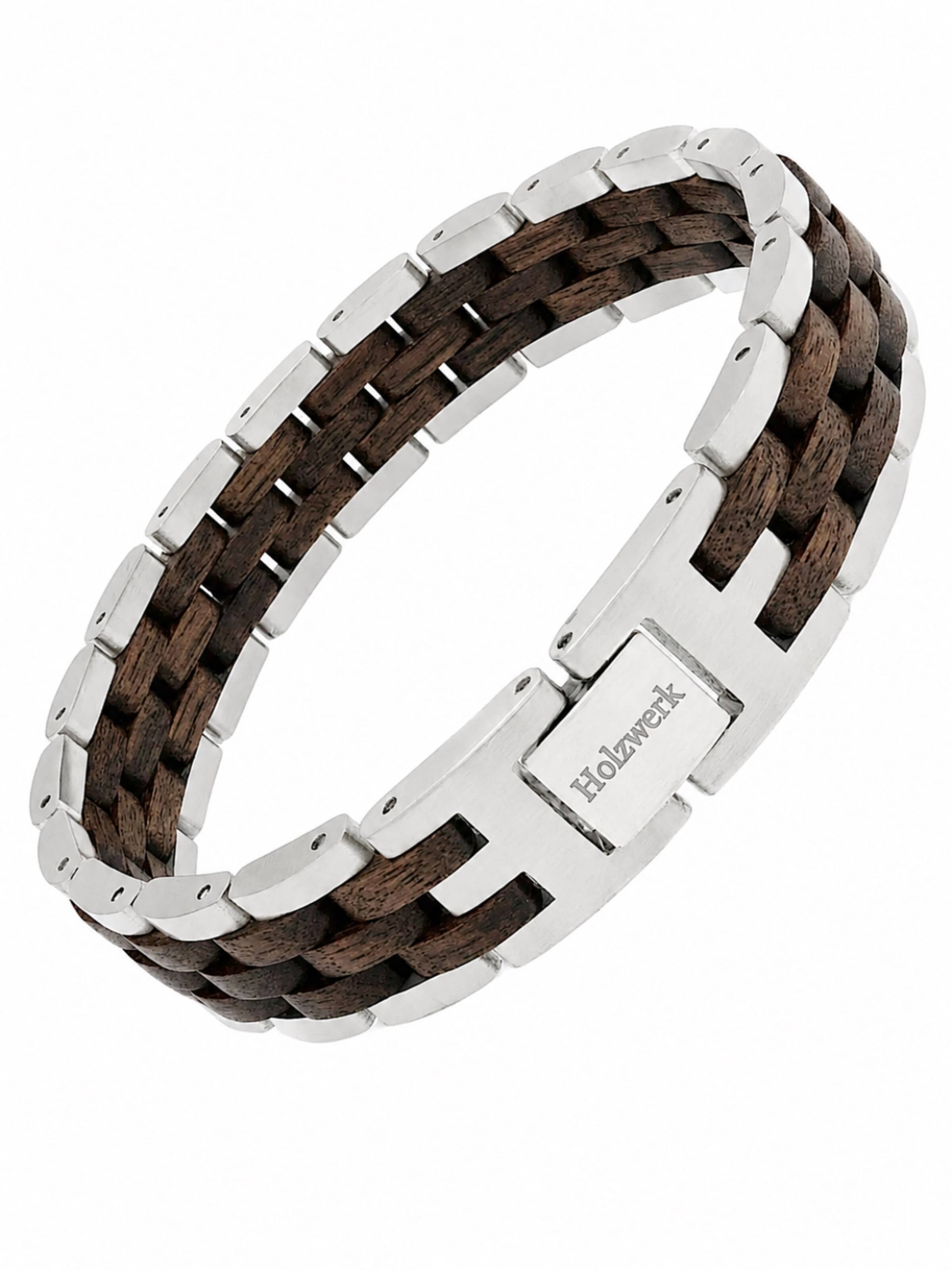 Holzwerk Bracelet 'KRAICHSEE' in Silver: front