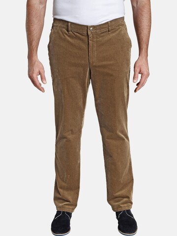 Charles Colby Regular Pants 'Baron Clyde' in Brown: front