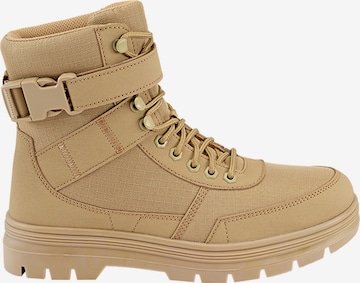 Bottines à lacets Brandit en beige : devant