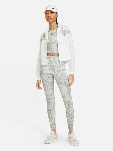 NIKE Skinny Sporthose in Weiß