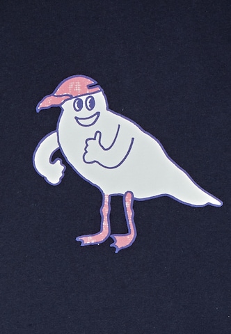Cleptomanicx Sweatshirt 'Gull Cap' in Blau