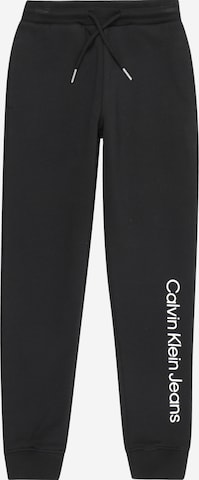 Calvin Klein Jeans Tapered Παντελόνι σε μαύρο: μπροστά