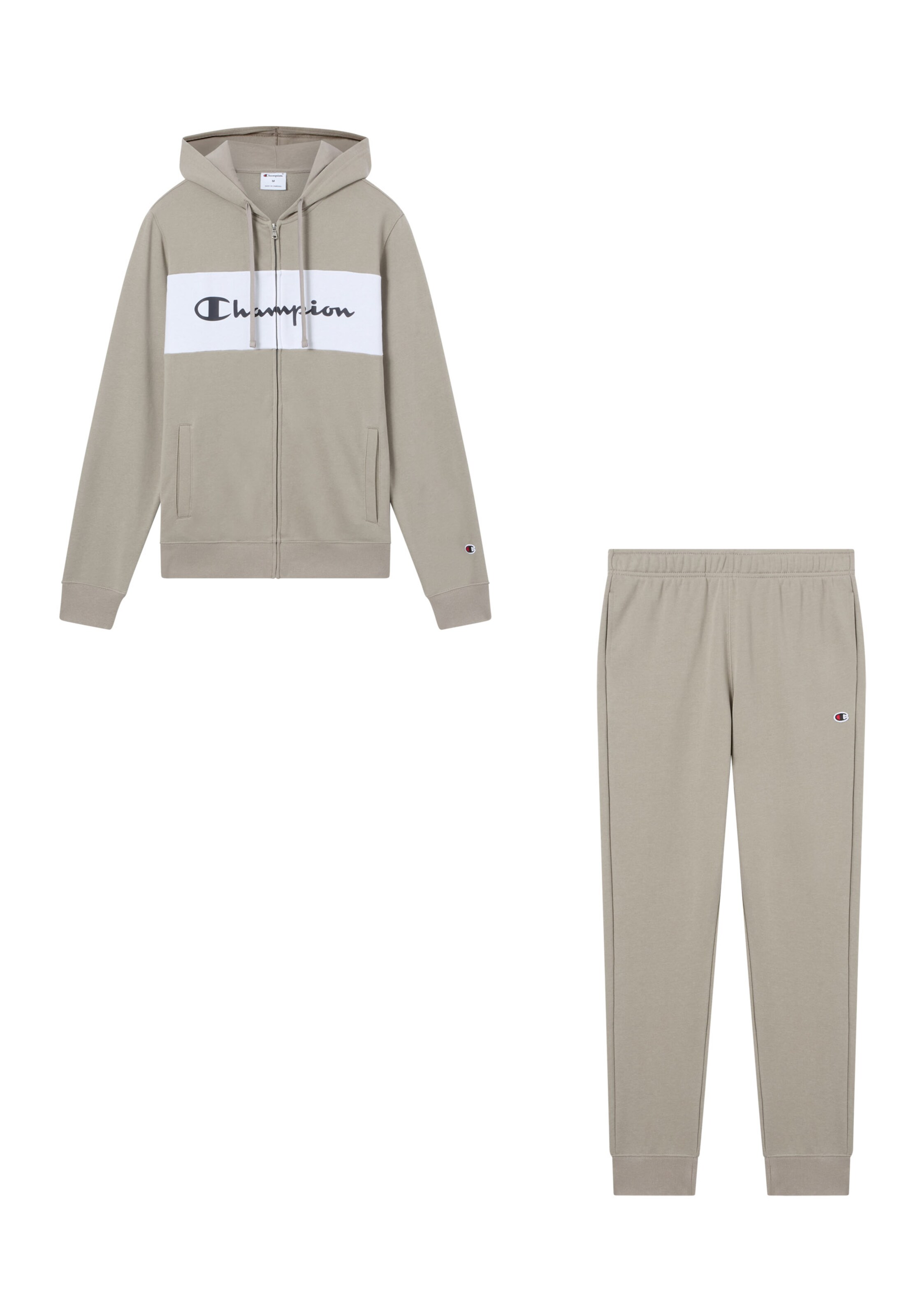 Champion Authentic Athletic Apparel Tracksuit in Grey: front