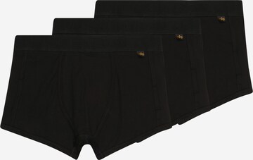 ALPHA INDUSTRIES Boxershorts in Zwart: voorkant