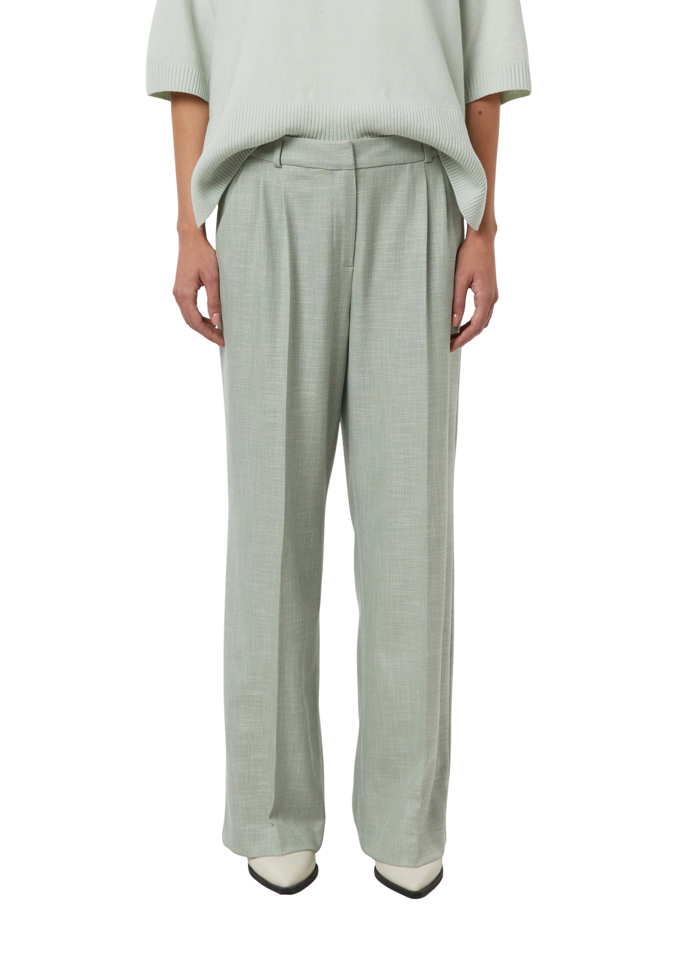 COMMA Wide Leg Hose in Grün