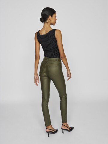 VILA Slim fit Trousers in Green