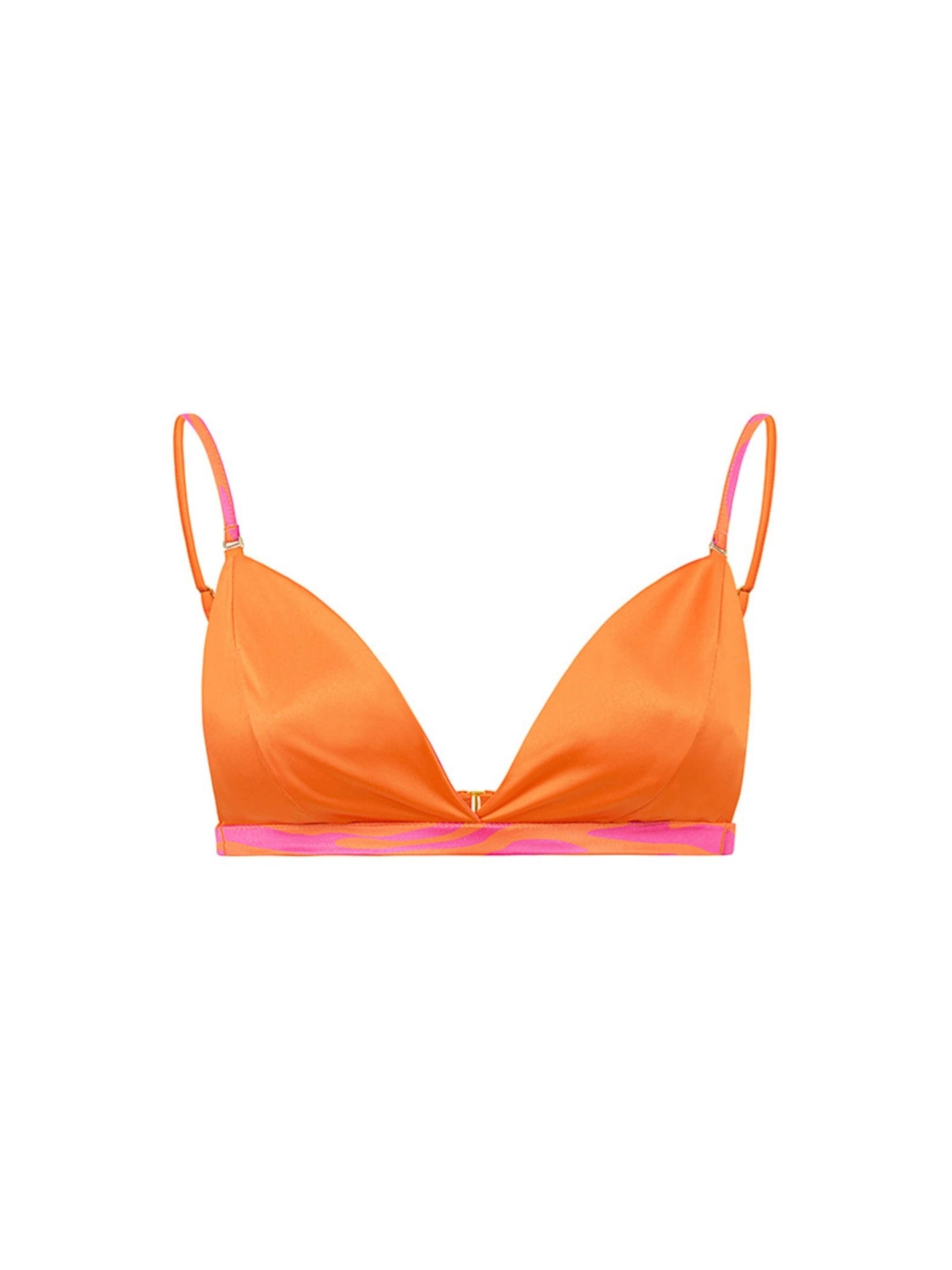 EKCENTRIK Triangel Bikinitop 'Wild Sunrise' in Oranje