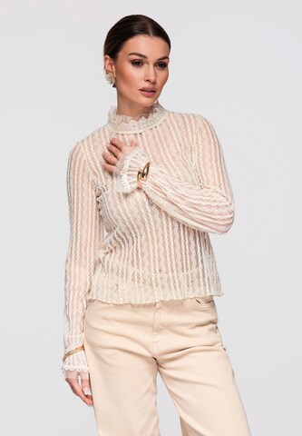 Ombre Blouse in Beige