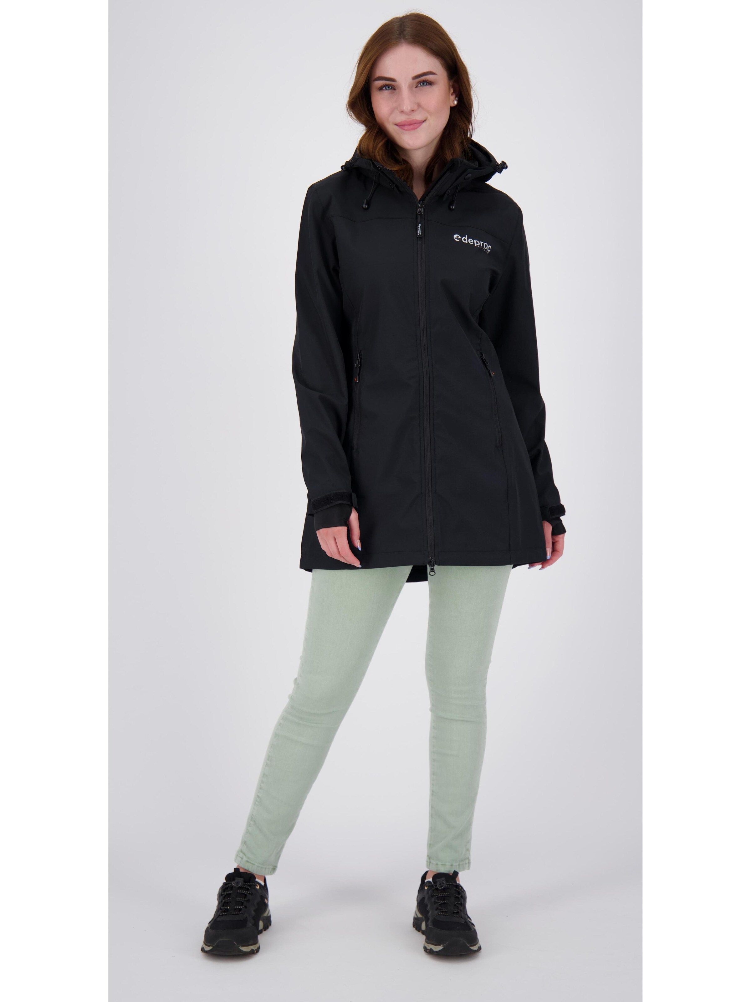 deproc Übergangsparka 'CAVELL LONG WOMEN'‌‌‌‌‌‌‌‌ in Schwarz