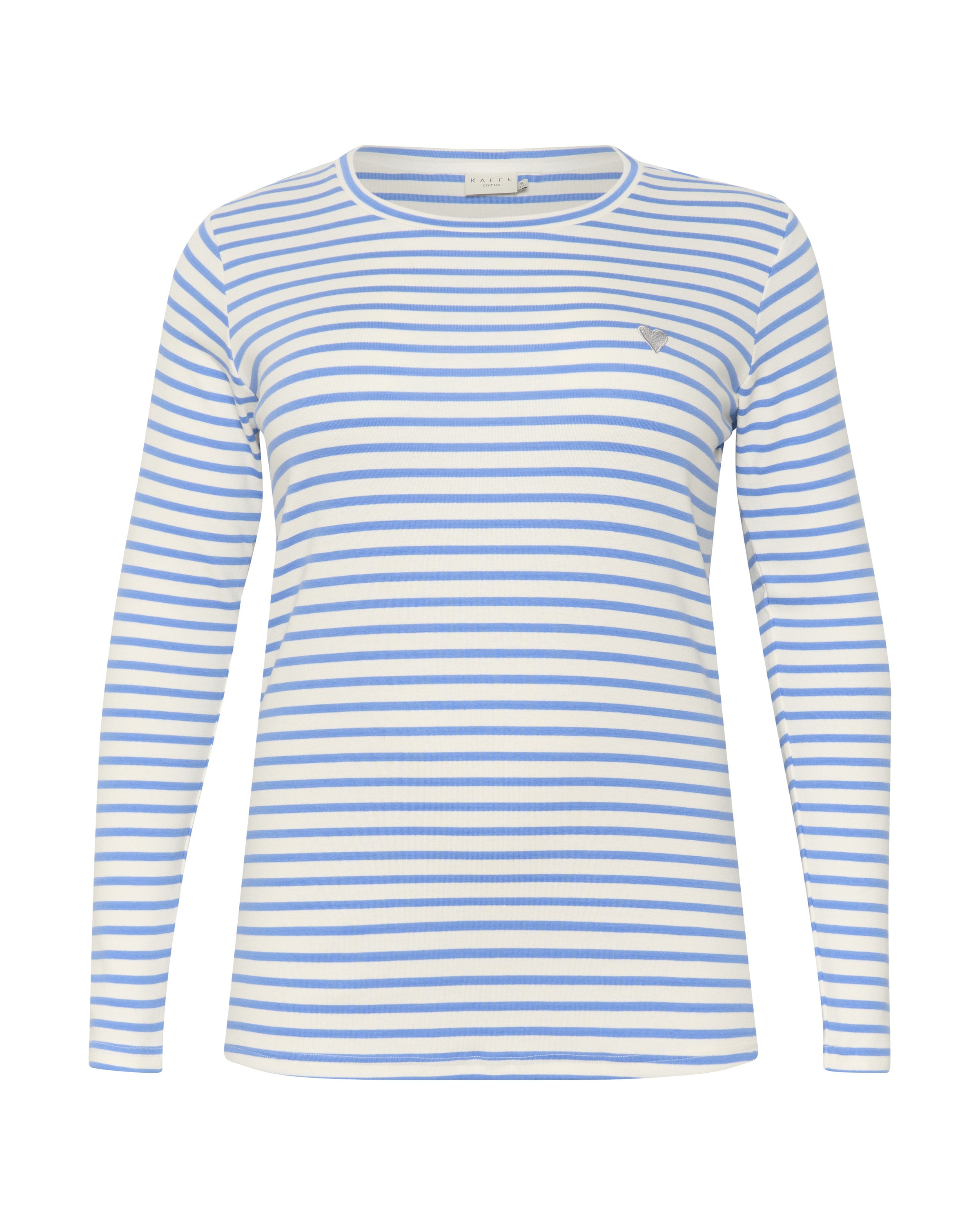 T-shirt 'Lia' KAFFE CURVE en mélange de couleurs : devant