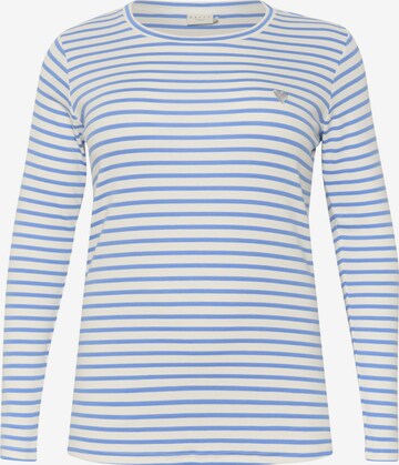 T-shirt 'Lia' KAFFE CURVE en bleu : devant