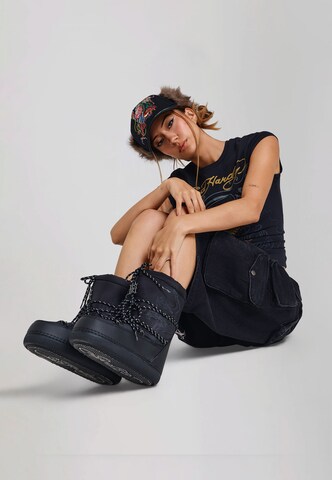 Ed Hardy Апрески ' Crawling Dragon' в черно: отпред