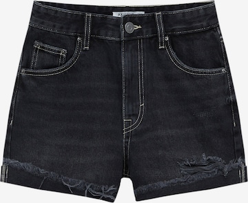 Pull&Bear Regular Jeans in Black: front