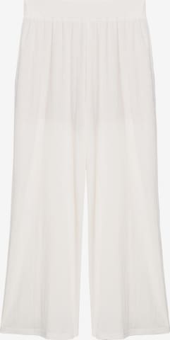 MANGO Широка кройка Панталон 'TAMARA' в бяло: отпред