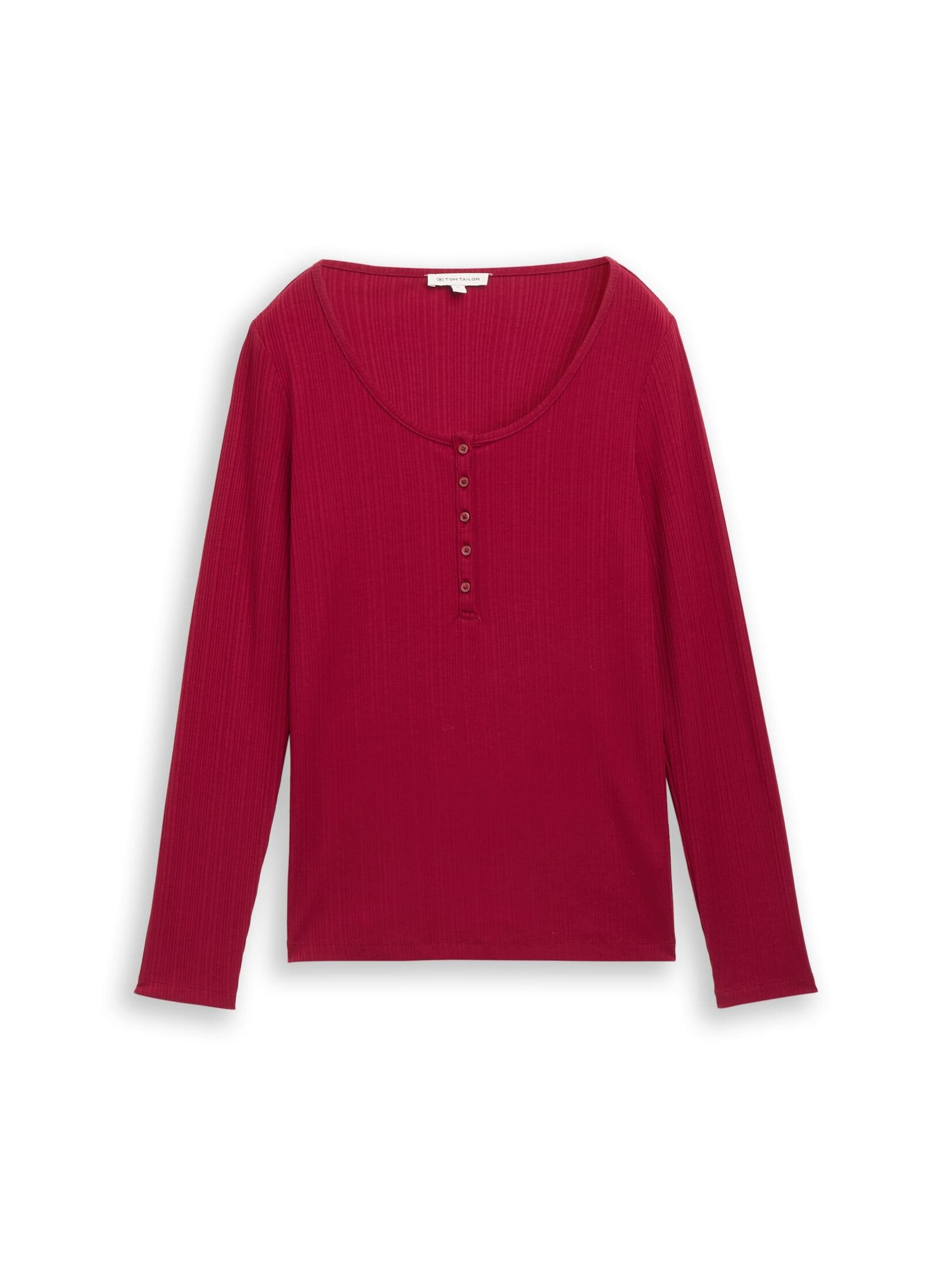 TOM TAILOR Shirt in Rood: voorkant