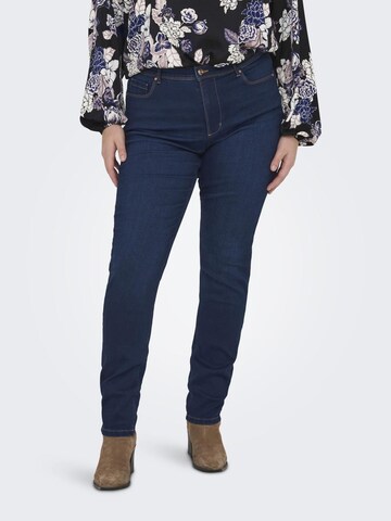 ONLY Carmakoma Skinny Jeans in Blauw: voorkant