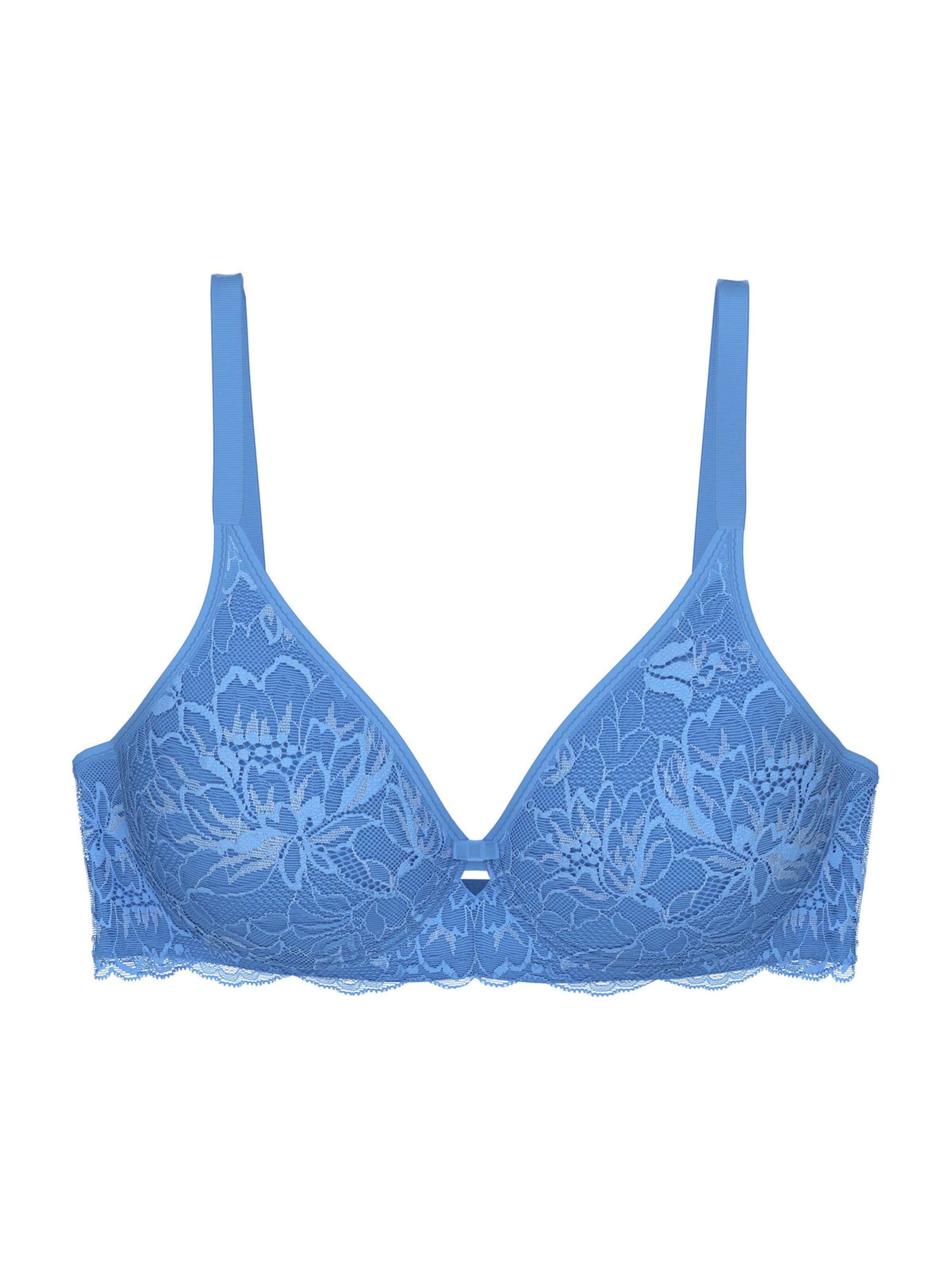TRIUMPH T-shirt BH 'Amourette Charm' in Blauw: voorkant