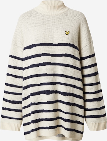 Lyle & Scott Trui 'Billy Breton' in Wit: voorkant