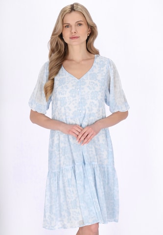 Usha - Vestido em azul: frente