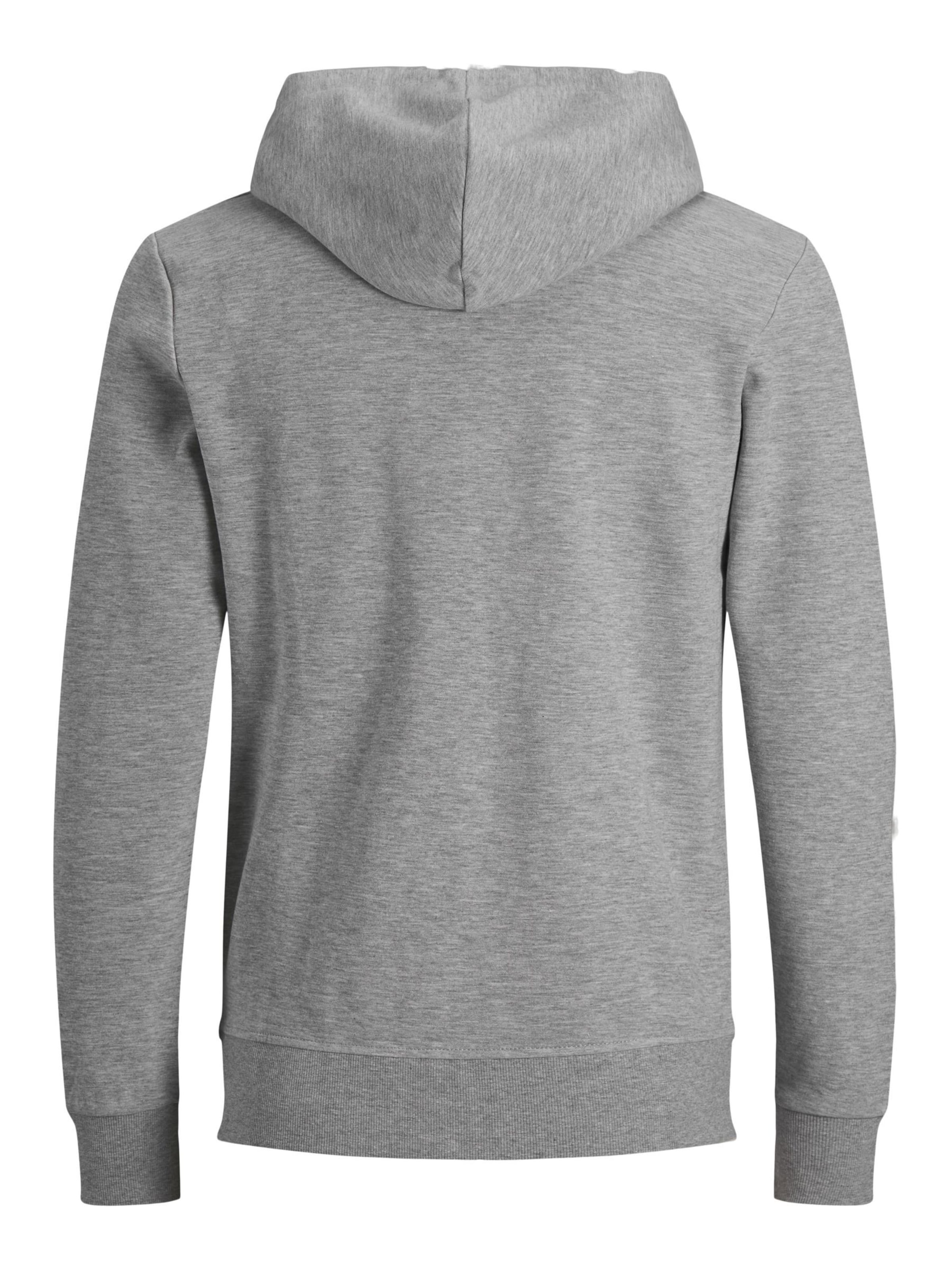 JACK & JONES - Sudadera con cremallera en gris