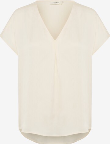 SOAKED IN LUXURY - Blusa 'Ioana' em branco: frente