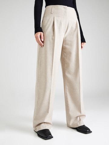 Wide leg Pantaloni con pieghe di GERRY WEBER in beige: frontale