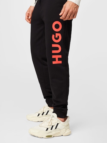 Effilé Pantalon 'Dutschi' HUGO Red en noir