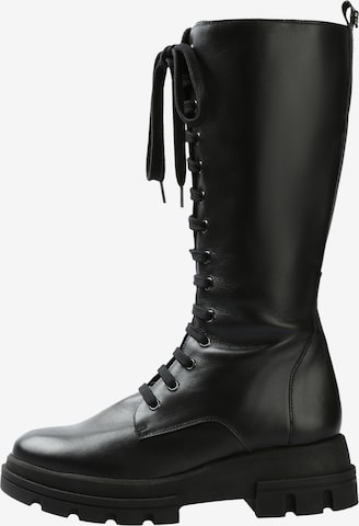 ScalpersČizme sa vezicama 'Olivia' - crna boja: prednji dio