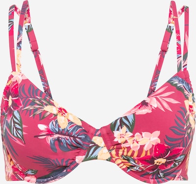 Sutien costum de baie 'Larika' s.Oliver pe bej / verde închis / portocaliu / fucsia, Vizualizare produs