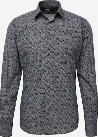 Karl Lagerfeld Regular fit Overhemd in Grijs: voorkant