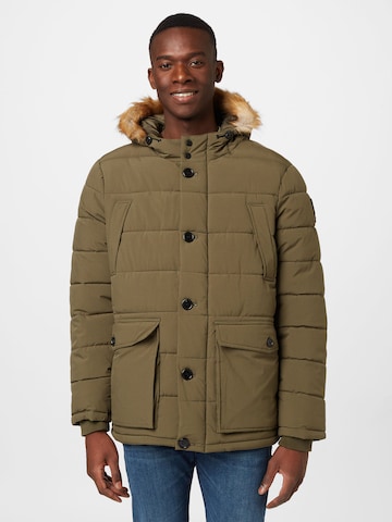 Veste d’hiver BURTON MENSWEAR LONDON en vert : devant