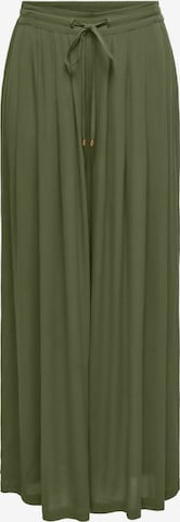 ONLY Szeroka nogawka Spodnie 'CHIARA' w kolorze zielony: przód