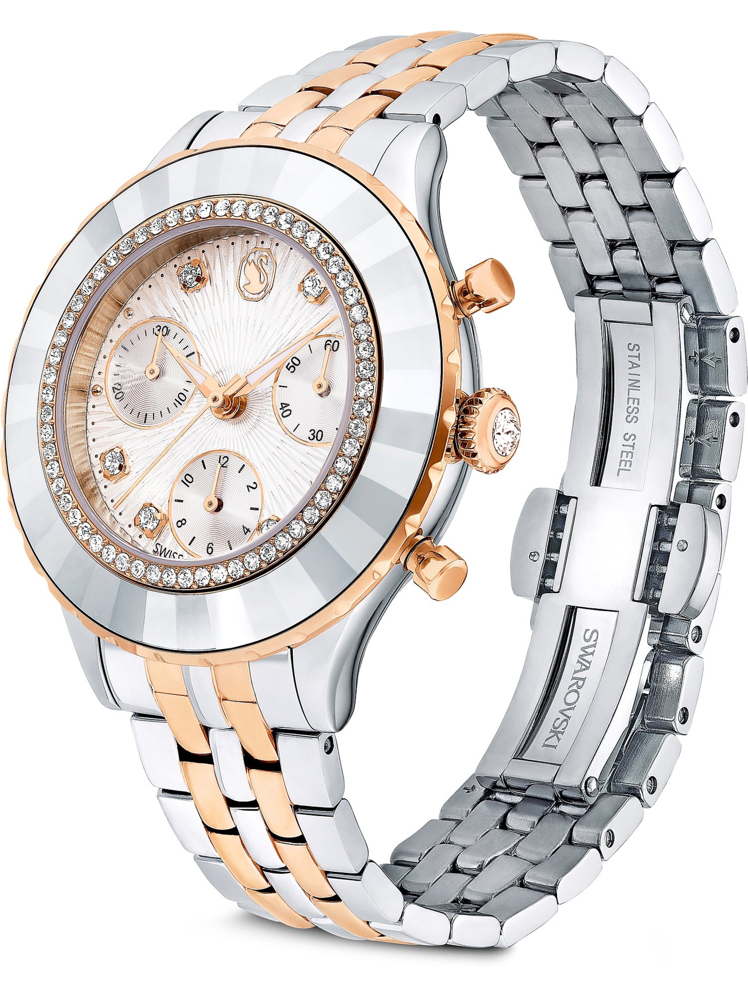 Swarovski Uhr in Silber: Vorderseite