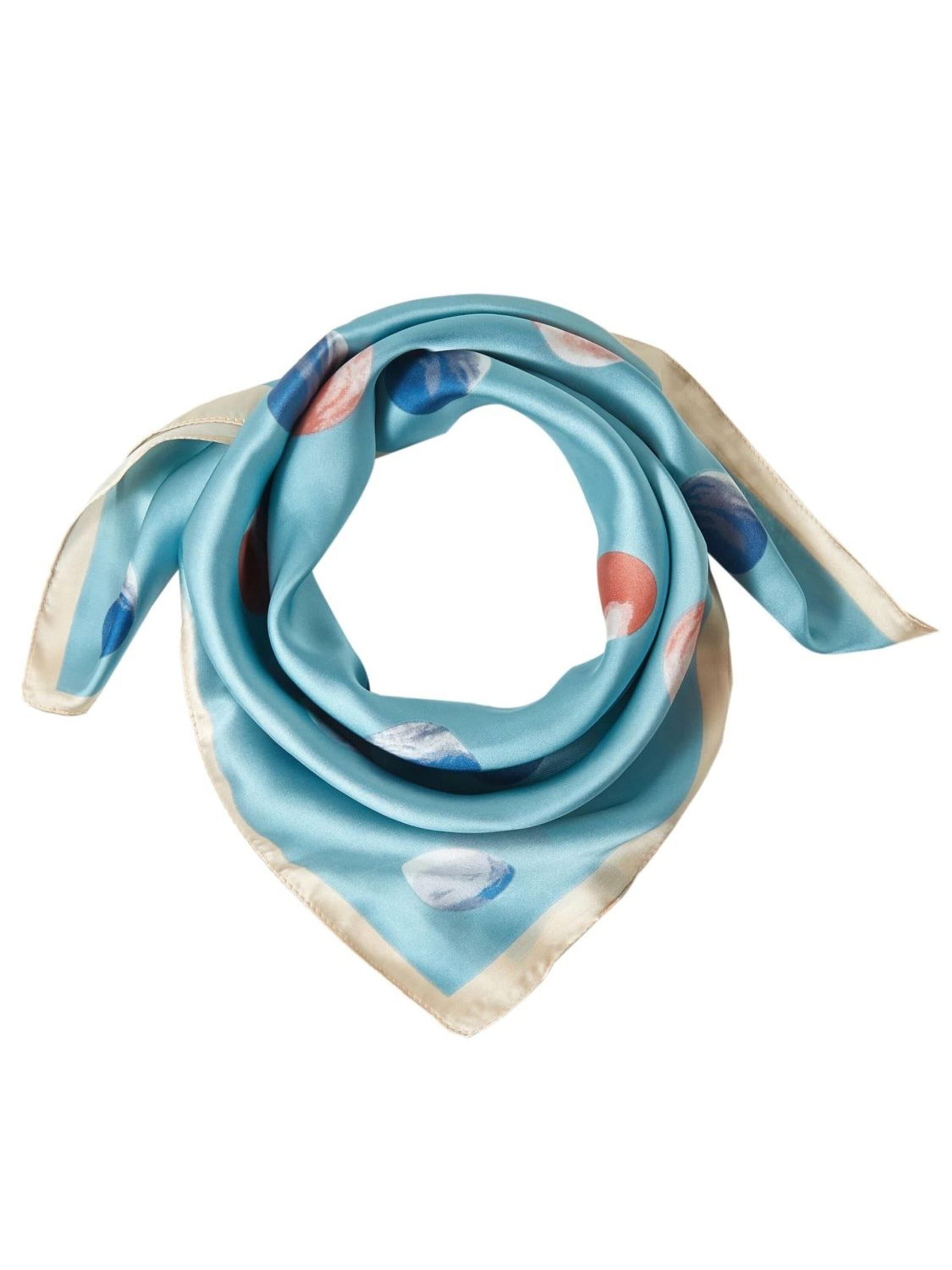 alberto cabale Scarf 'Petal Cléo' in Blue