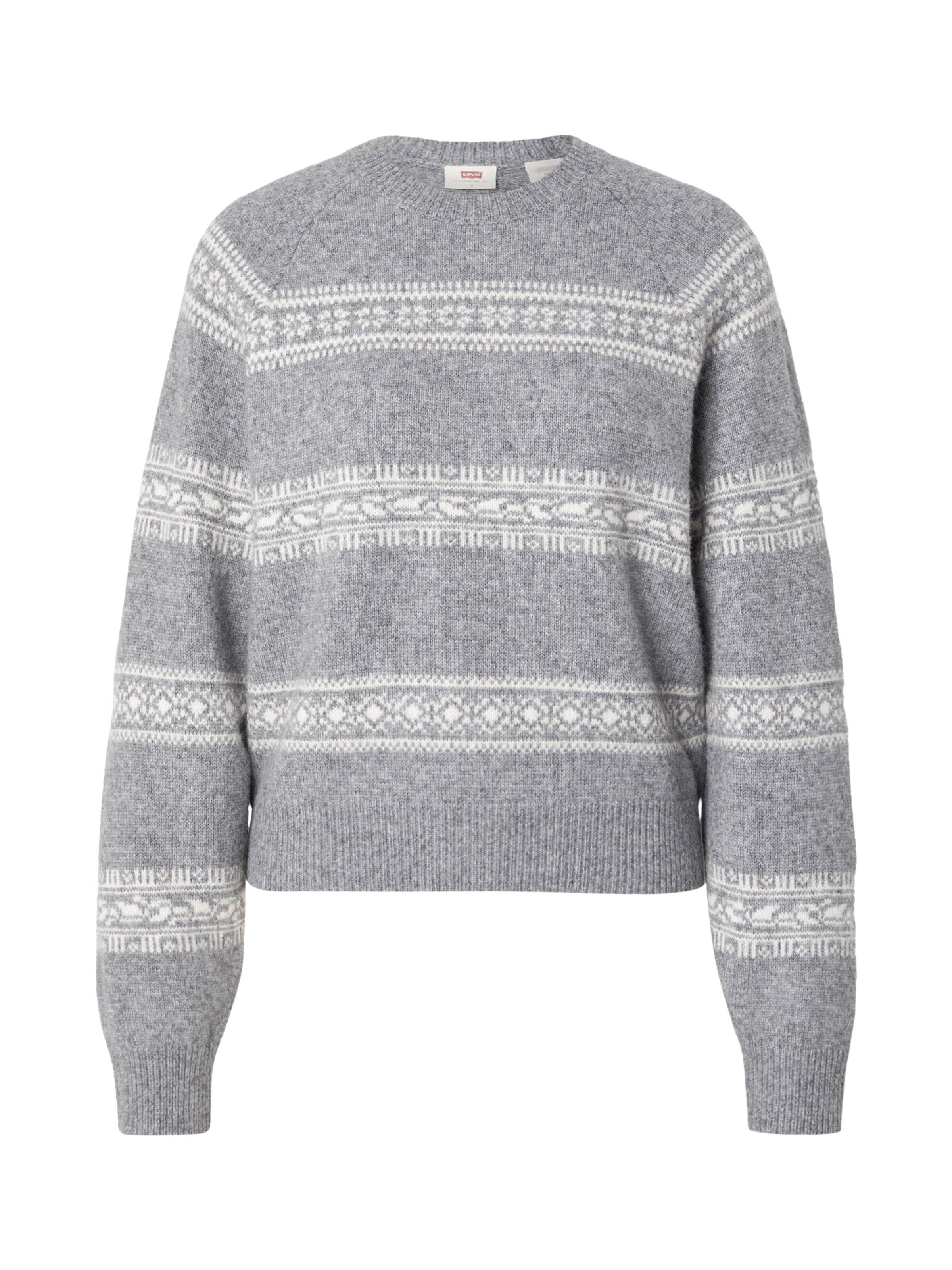 LEVI'S ® Sweater 'JOLIE FAIRISLE' in XS in mottled grey / White, Item view