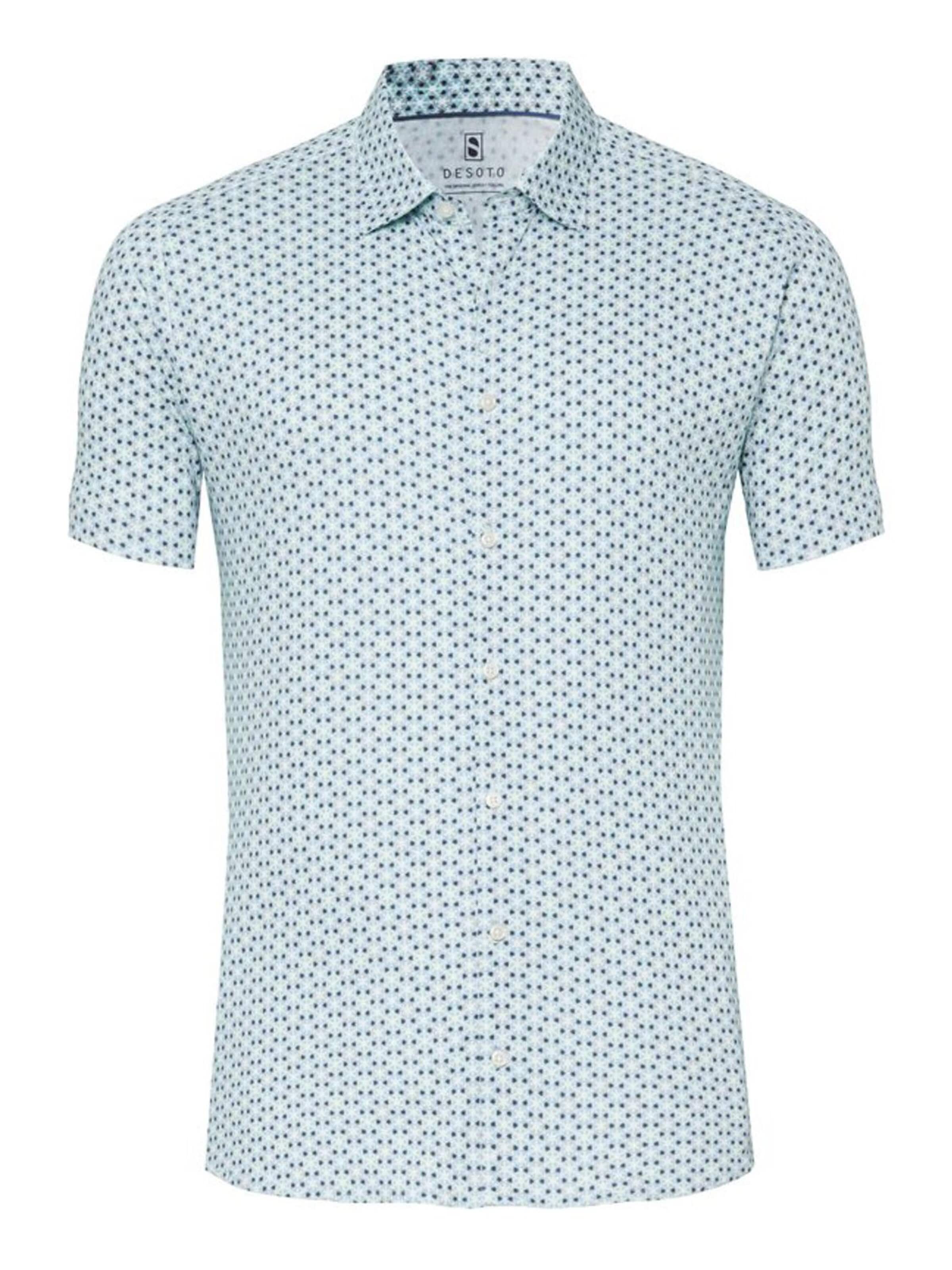 DESOTO Slim fit Button Up Shirt in Blue: front