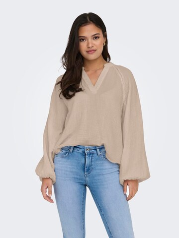 ONLY - Blusa 'THYRA' en beige: frente