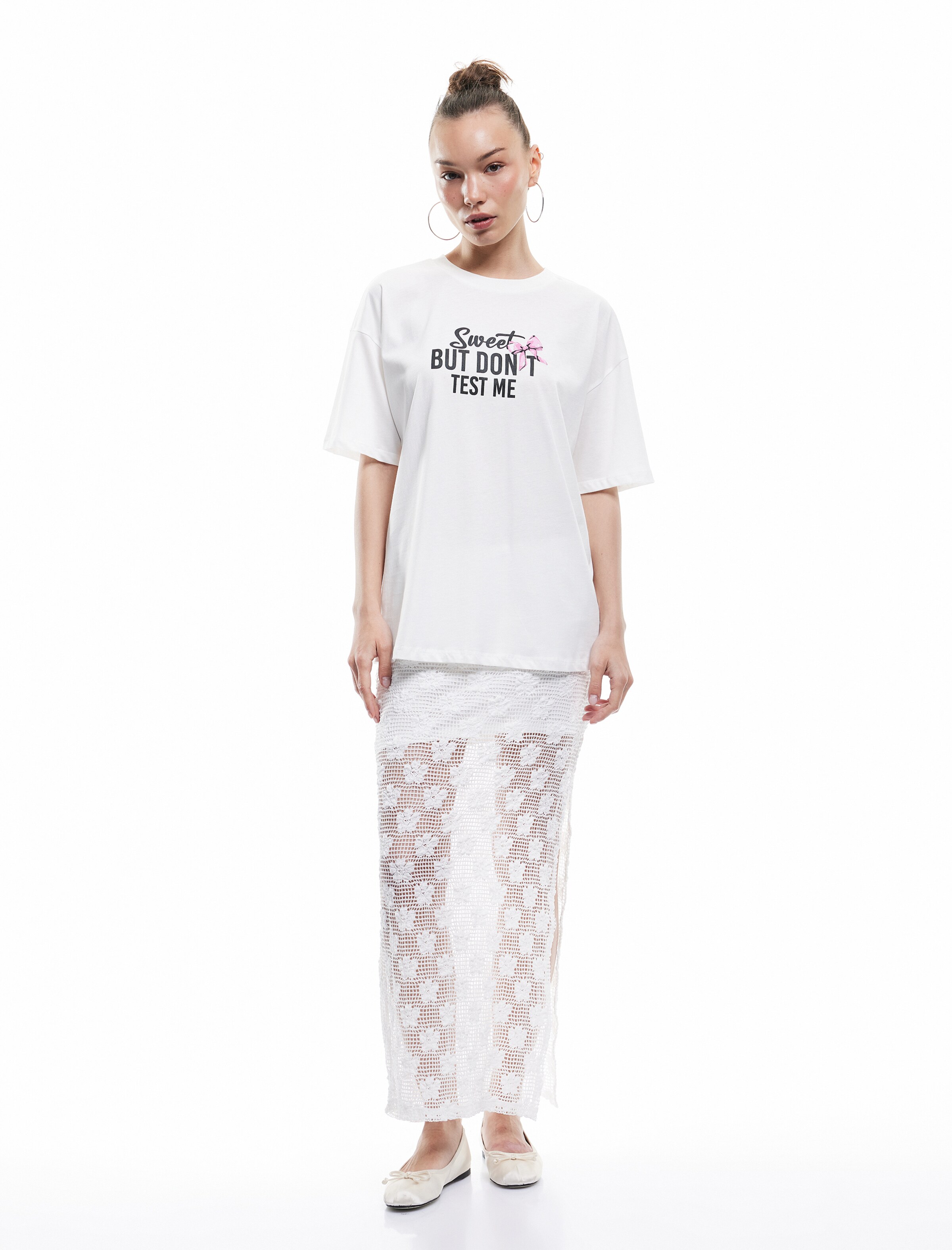 Koton T-Shirt in Weiß