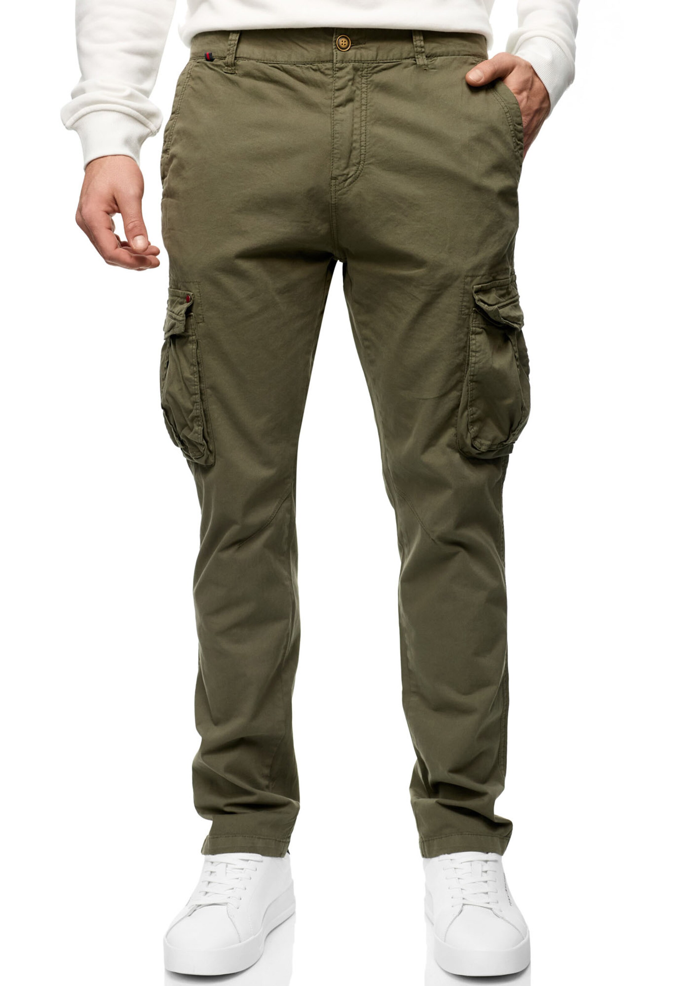 INDICODE JEANS Regular Hose in Grün: Vorderseite