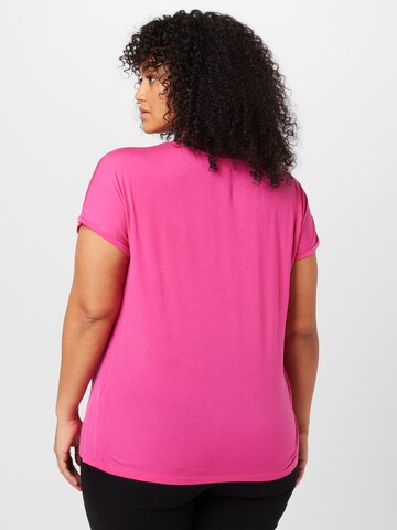 Vero Moda Curve Μπλουζάκι 'AYA' σε ροζ
