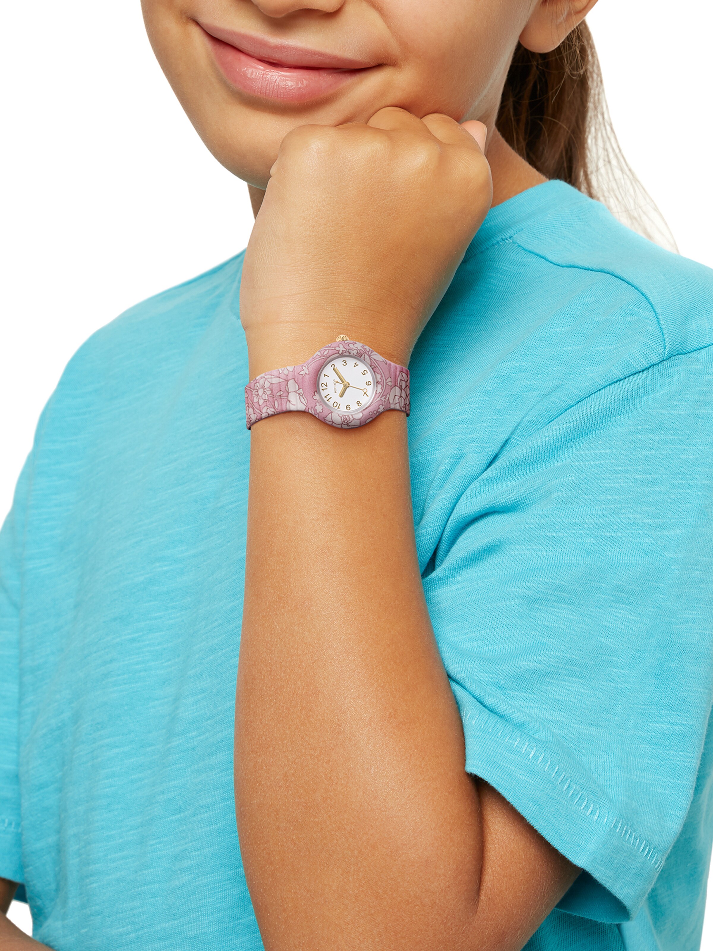 Hip Hop Analog watch 'Winter Blosom' in Pink