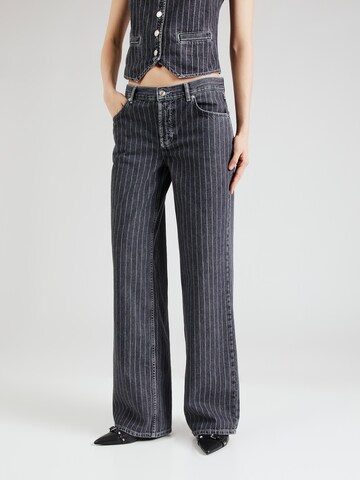 TOPSHOP Loosefit Jeans in Zwart: voorkant