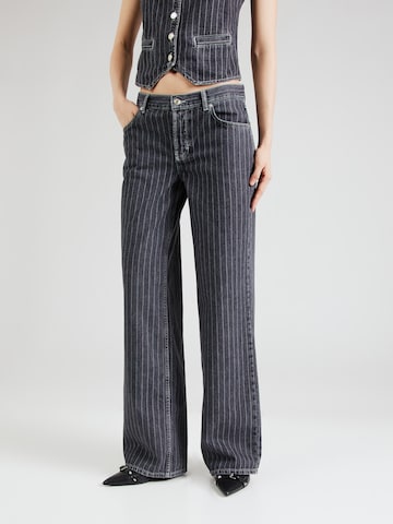 TOPSHOP Loosefit Jeans in Zwart: voorkant